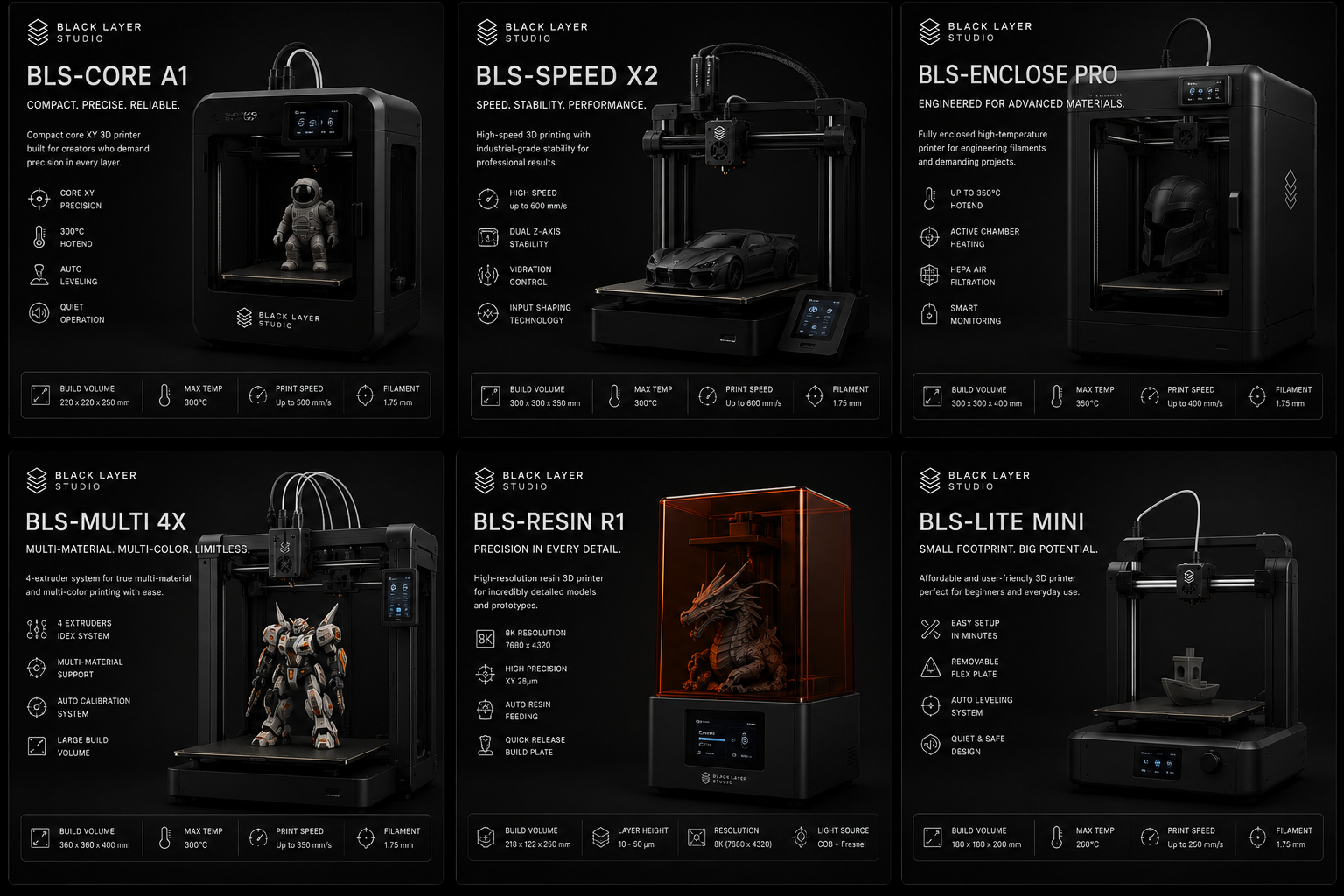 3D printer lineup