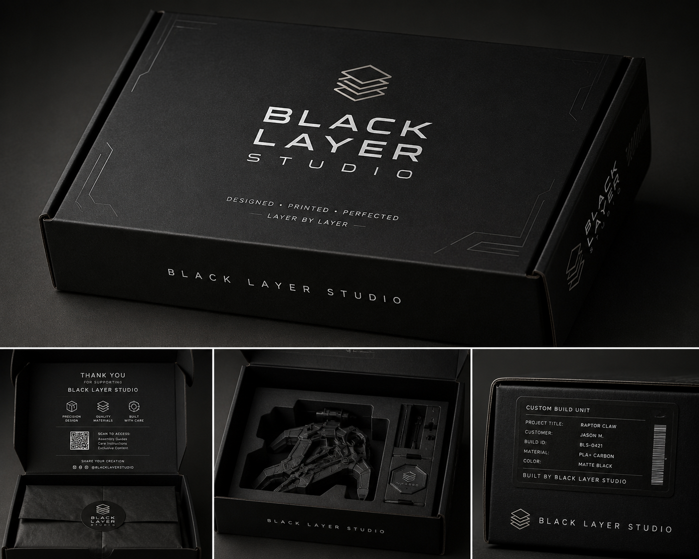 Black Layer Studio premium packaging